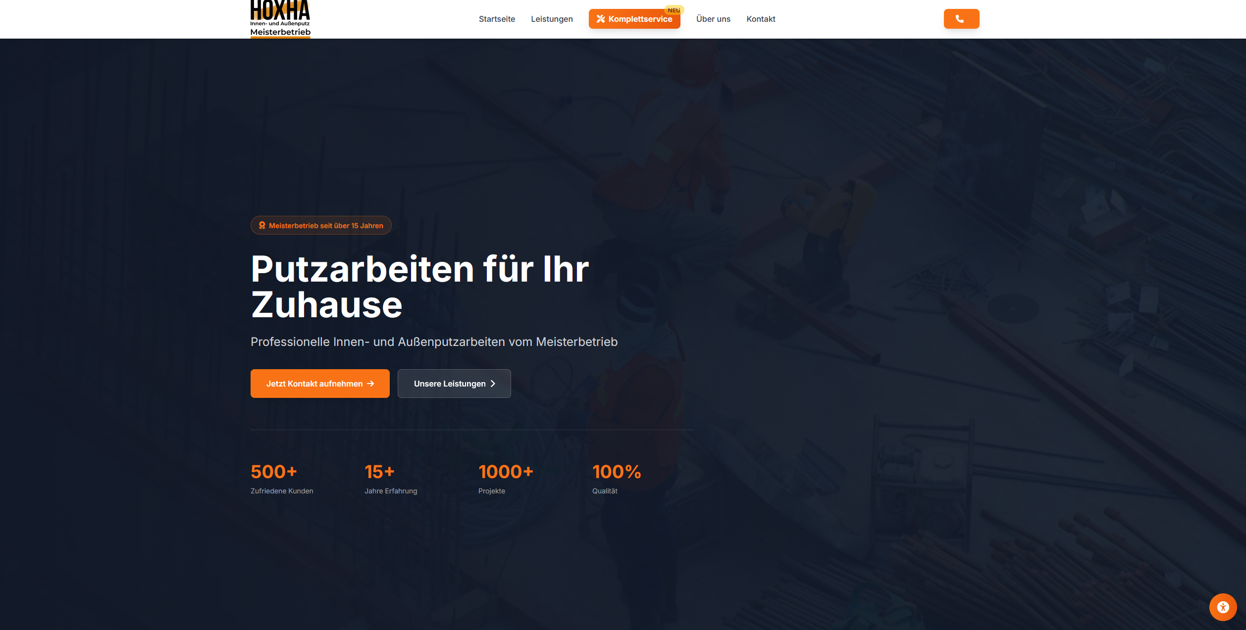 Neue Website für HOXHA Innen- & Außenputz